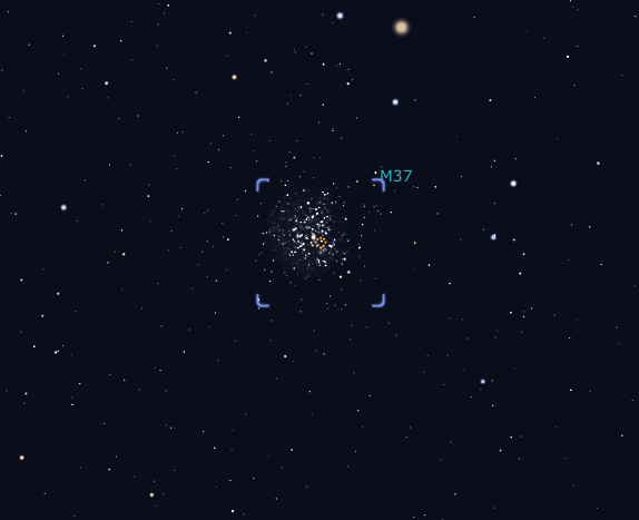 Open Cluster M37 in Stellarium