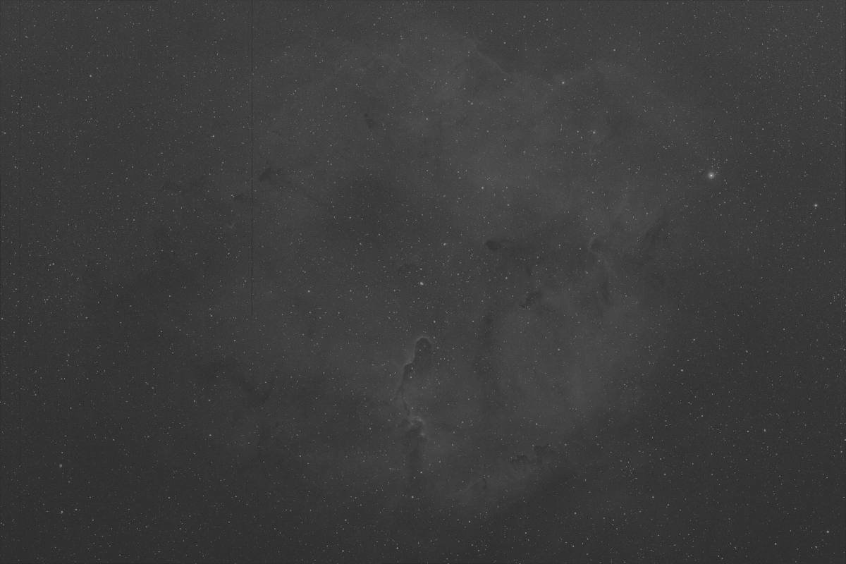 IC1396 stacked halpha over stretched image